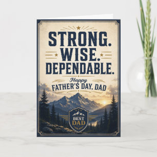 Strong Wise Dependable Father’s Day Card