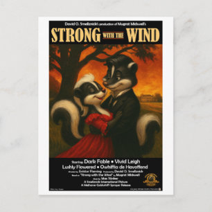 Strong with the Wind Movie Parody Postcard