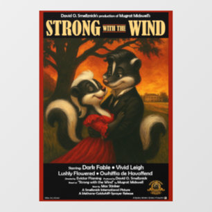 Strong with the Wind Movie Parody Window Cling