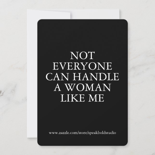 Strong Woman Affirmation Personalised Card for Her (Front)