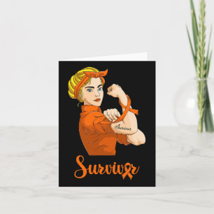 Strong Woman Blood Cancer Awareness Card