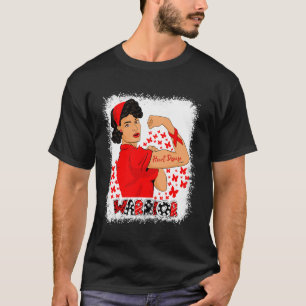 Strong Woman Congestive Heart Failure Warrior Hear T-Shirt