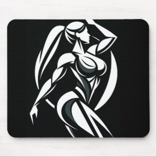 Strong Woman Fitness Personal Training Minimalist Mouse Mat