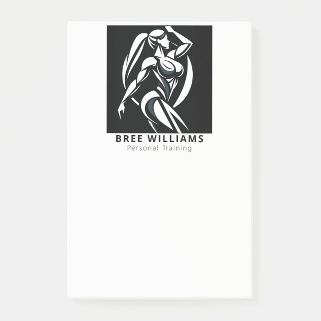 Strong Woman Fitness Personal Training Minimalist Post-it Notes (Front)