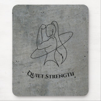 Strong Woman Minimalist Fitness Sketch Mouse Mat