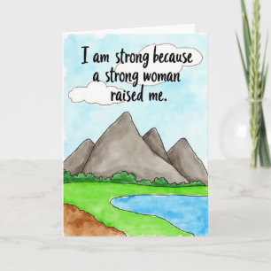 Strong Woman Mothers Day Card