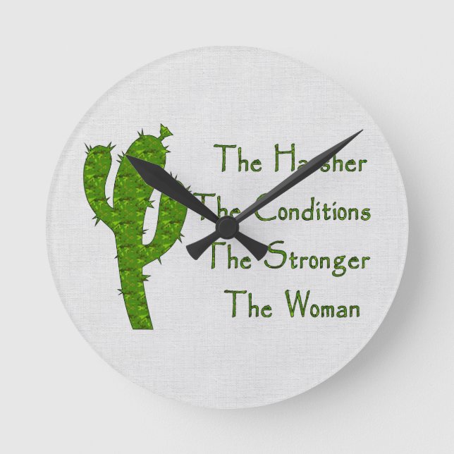Strong Woman Round Clock (Front)