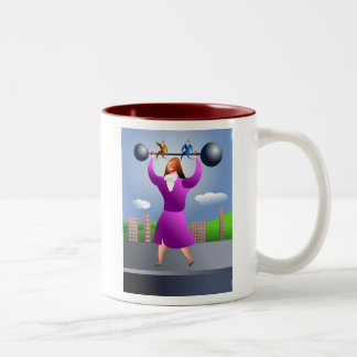 Strong Woman Two-Tone Coffee Mug