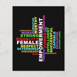 Strong Woman Word Cloud Flyer