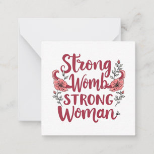 Strong Womb Strong Women Uterus Women Empowerment Card