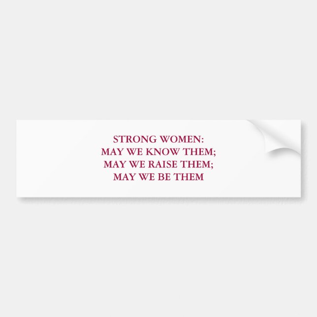 Strong Women Bumper Sticker (Front)