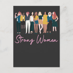 Strong Women Empowered Females Proud Diversity Postcard