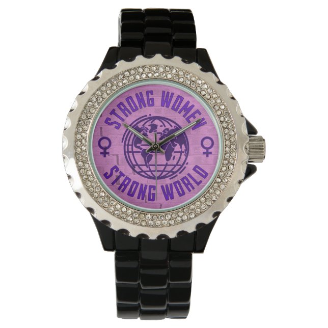 Strong Women Inspirational  Quote Watch (Front)