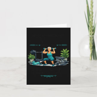 Strong Women Over 70 Weightlifting Fitness Gym Card