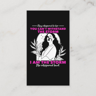 Strong Women Quote Independant Girls Business Card