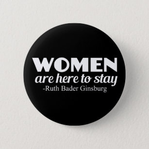 Strong Women Ruth Bader Ginsburg Feminist Quote 6 Cm Round Badge