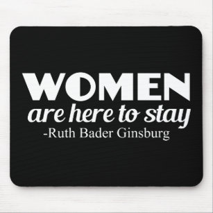 Strong Women Ruth Bader Ginsburg Feminist Quote Mouse Mat
