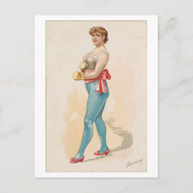 Strong Women Series #25: Boxer Vintage Postcard (Front)