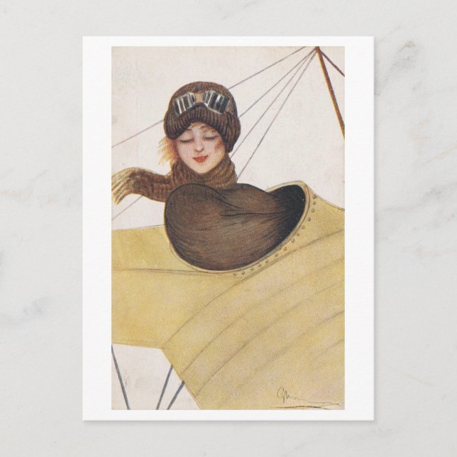 Strong Women Series #2: Pilot Vintage Postcard (Front)