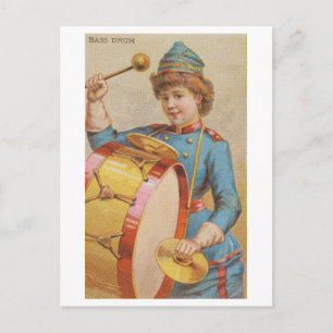 Strong Women Series #46: Drummer Vintage Postcard