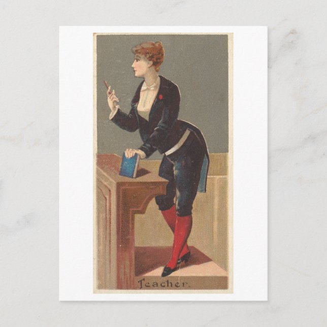 Strong Women Series #49: Teacher Vintage Postcard (Front)