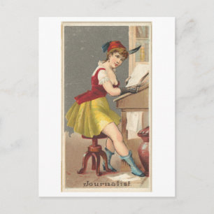 Strong Women Series #4: Journalist Vintage Postcard