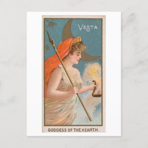 Strong Women Series #54: Goddess Vesta Vintage Postcard