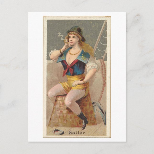 Strong Women Series #5: Sailor Vintage Postcard (Front)