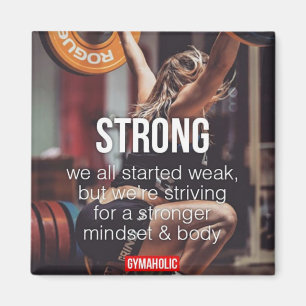 STRONG, Women's Weight Lifting Inspirational Words Magnet