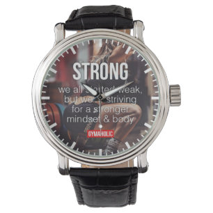 STRONG, Women's Weight Lifting Inspirational Words Watch
