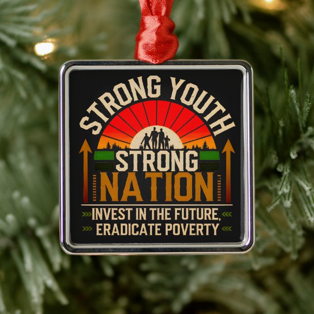 Strong Youth, Strong Nation – Invest in the Future Metal Tree Decoration (Tree)