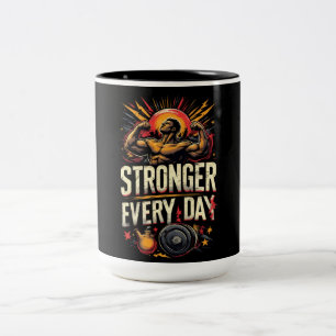 Stronger Every Day Two-Tone Coffee Mug