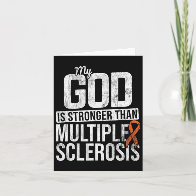 Stronger Multiple Sclerosis Ms Awareness Orange Ri Card (Front)