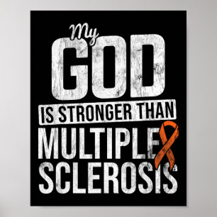 Stronger Multiple Sclerosis Ms Awareness Orange Ri Poster
