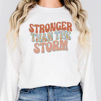 Stronger Sweatshirt Womens Retro Positive Graphic