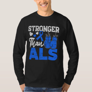Stronger Than Als Awareness Ribbon Supporter Warri T-Shirt