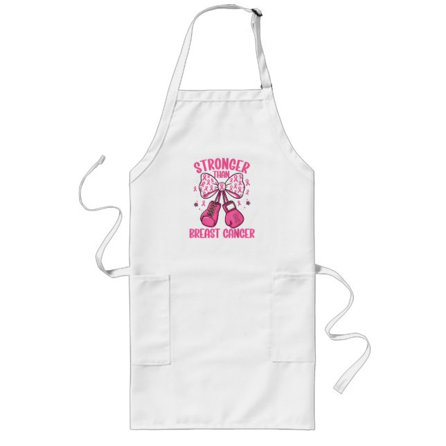 Stronger Than Breast Cancer Long Apron (Front)