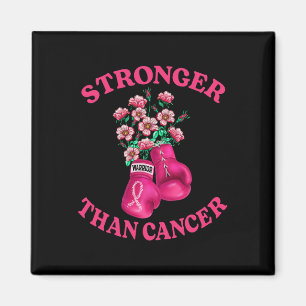 Stronger Than Cancer Boxing Gloves Pink Ribbon Bre Magnet