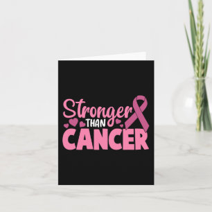 Stronger Than Cancer Breast Cancer Awareness Women Card