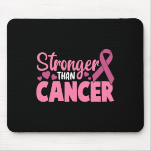 Stronger Than Cancer Breast Cancer Awareness Women Mouse Mat