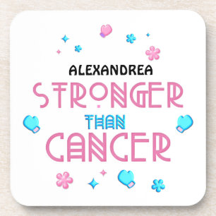 Stronger Than Cancer   Cancer Survivor Custom     Coaster