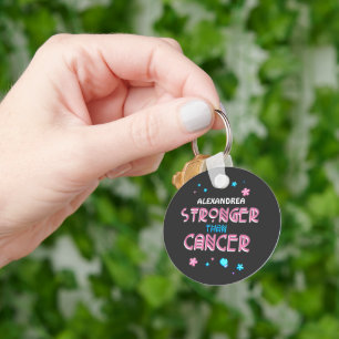 Stronger Than Cancer   Cancer Survivor Custom  Key Ring
