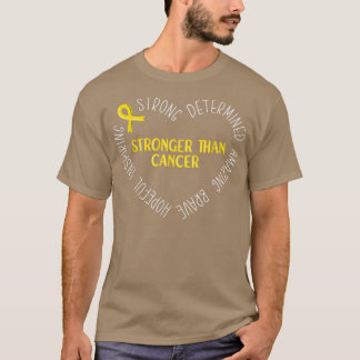Stronger than Cancer - Gold Ribbon Childhood Cance T-Shirt