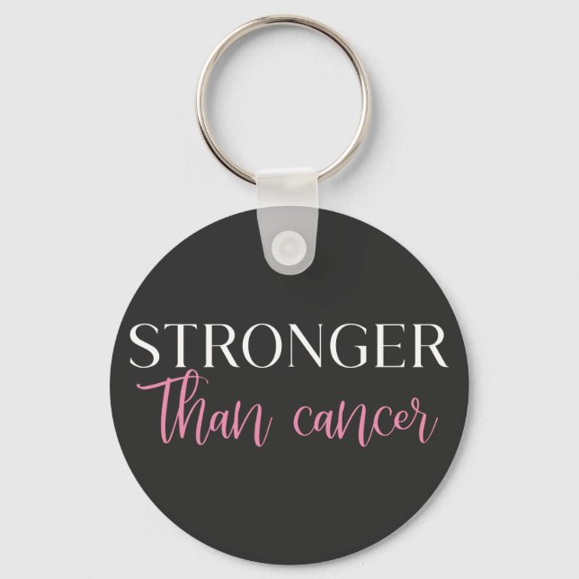 Stronger than Cancer Key Ring (Front)