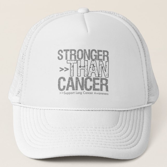 Stronger Than Cancer - Lung Cancer Trucker Hat (Front)