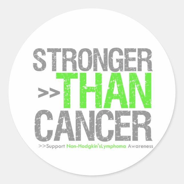 Stronger Than Cancer - Non-Hodgkin's Lymphoma Classic Round Sticker (Front)