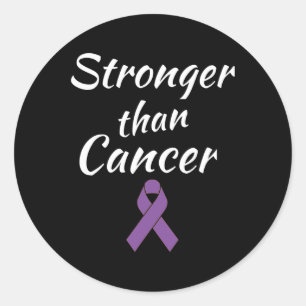 Stronger Than Cancer Pancreatic Cancer Awareness  Classic Round Sticker