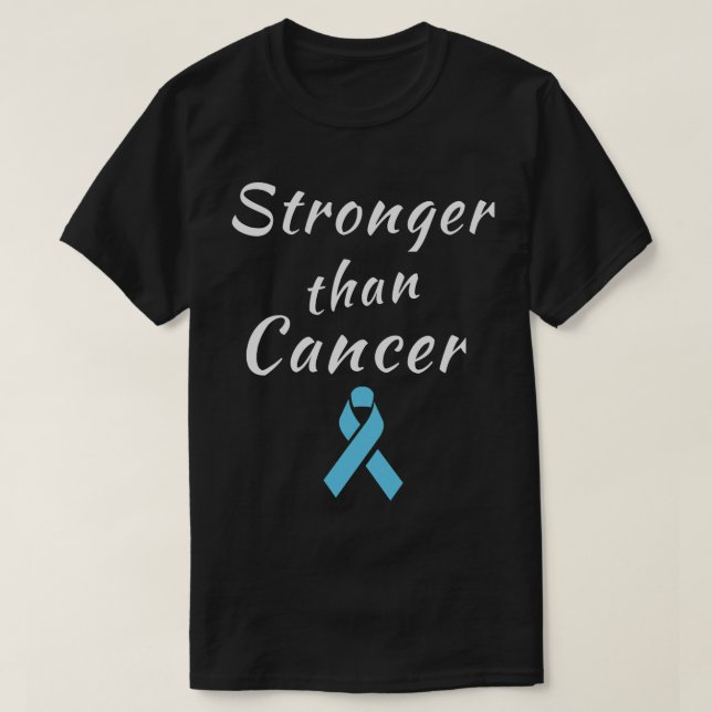 Stronger Than Cancer Prostate Cancer Awareness T-Shirt (Design Front)