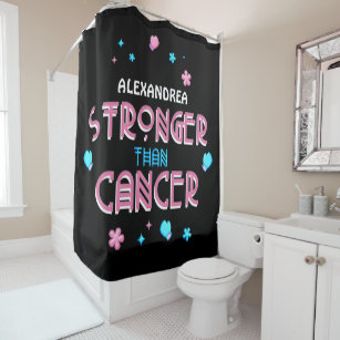 Stronger Than Cancer Survivor Hope  Personalise Shower Curtain