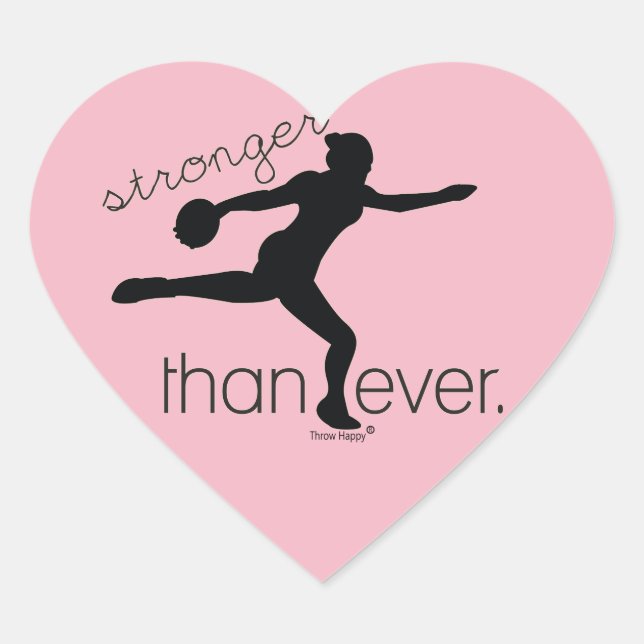 Stronger Than Ever Discus Throw Stickers Gift (Front)